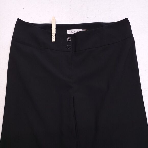 Calvin Klein Casual Button Up Dark Wash Pants Womens Size 4 Black - Picture 1 of 10
